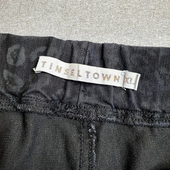 Tinseltown Black Leopard Print Jogger Pants - Picture 5 of 9